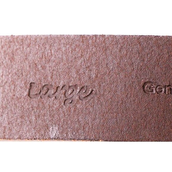 INDIA SADDLE BROWN GENUINE LEATHER 1.5"Wd CASUAL WOMEN'S BELT Sz L (B84 - Picture 7 of 9